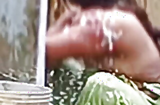 sexy Sonakshi bhabhi bathing nude outdoors