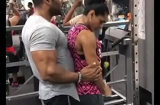 bhabhi in gym with trainer