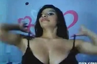 Indian Desi Aishi Private freshen her boobs plus pussy on live webcam