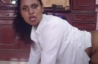 Non-standard But Horny Indian Shafting Herself With A Fat Sextoy