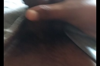 Indian black guy rubbing penis in home secretly