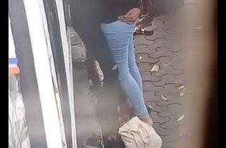 indian shore up steady caught giving a kiss on street in hidden livecam