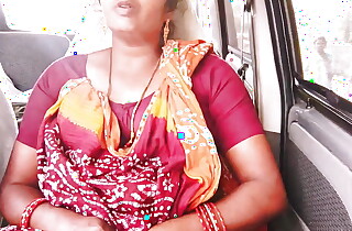 Desi Stepmom added to Stepson Car Sex for Long Drive. Telugu Brutal Talks.