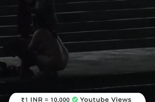 Indian Aunty Big Ass Bathing in Tributary Unembellished