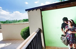 Indian School Girl Copulation around Terrace