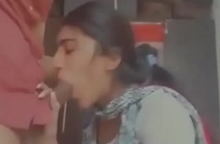 Indian slutty gf giving passionate blowjob to boyfriend