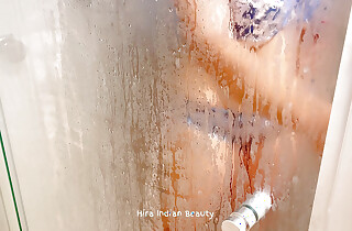 Sexy Pussy Washing - Naughty Stone-blind Step Mom Taking Shower - Big Exasperation Shaking, Bra & Panty Flaunt